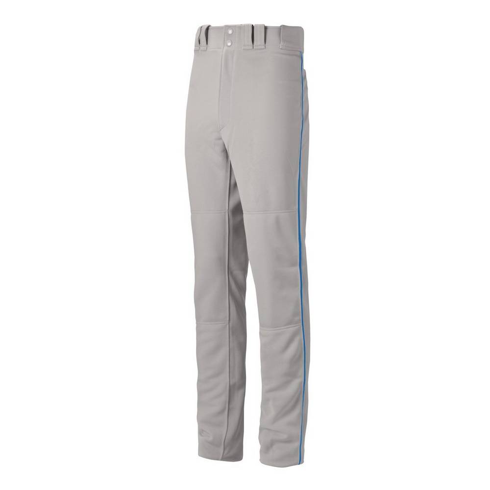 Panske Tepláky Mizuno Premier Pro Piped G2 Baseball Siva/Kráľovská Modrá Vypredaj SMHT57938